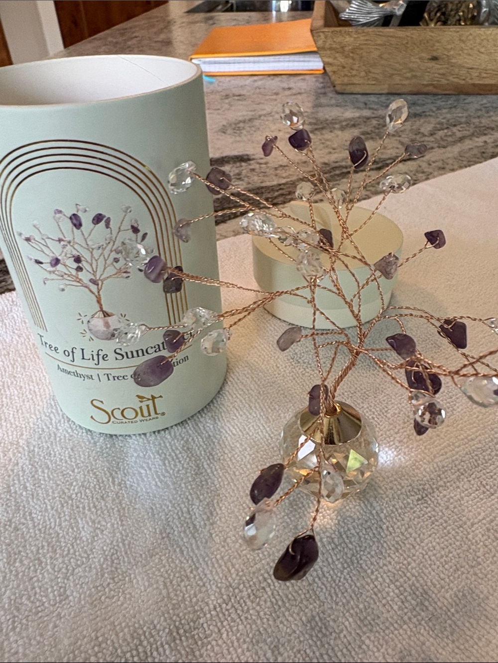 Scout tree of life suncatcher.  Amethyst
